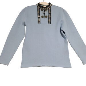 Austria Franconia Womens Ski Sweater Size Large 100% Virgin Wool Long Sleeve